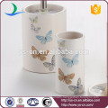 Wholesale eco-friendly ceramic butterfly design bathroom accessories